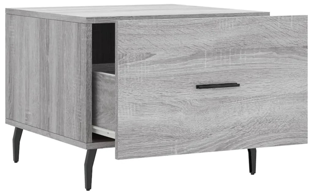 Mesas de centro 2 pcs 50x50x40 cm madeira proc. sonoma cinza
