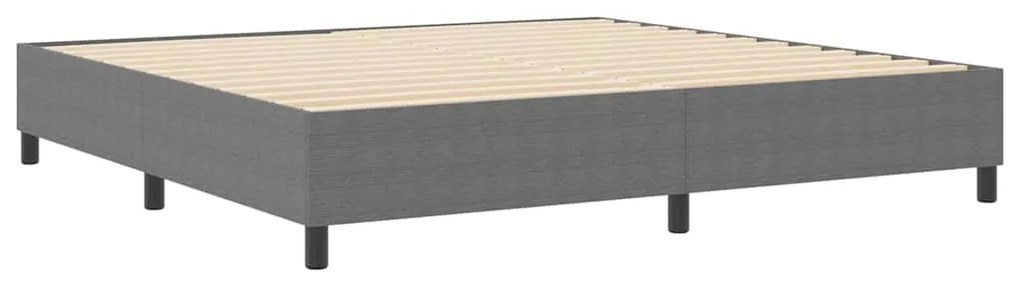 Cama Box VidaXL Cinza Claro 200x200 cm em Tecido de Corduroy