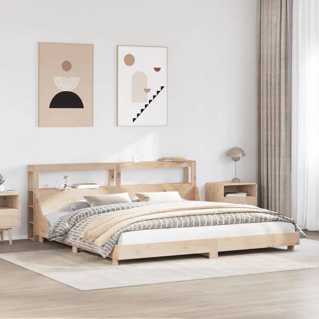 Cama sem colchão 180x200 cm madeira de pinho maciça
