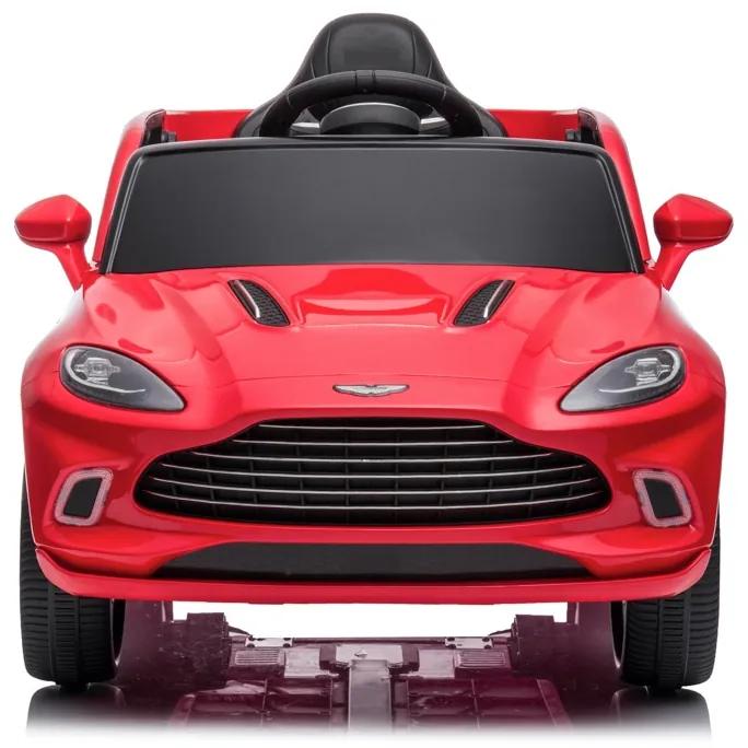 Aston Martin Carro elétrico infantil12v, módulo de música, assento de couro, pneus de borracha EVA Vermelho