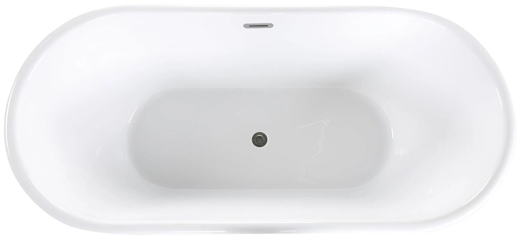 Banheira autónoma em acrílico prateado 170 x 80 cm PINEL Beliani