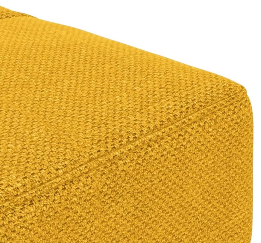 Sofá-cama 2 lugares com duas almofadas tecido amarelo