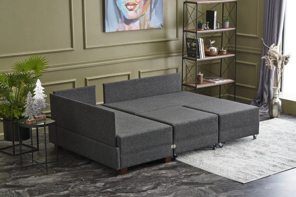 Sofá-Cama de Canto Fly – Antracite – 210x70x280 cm