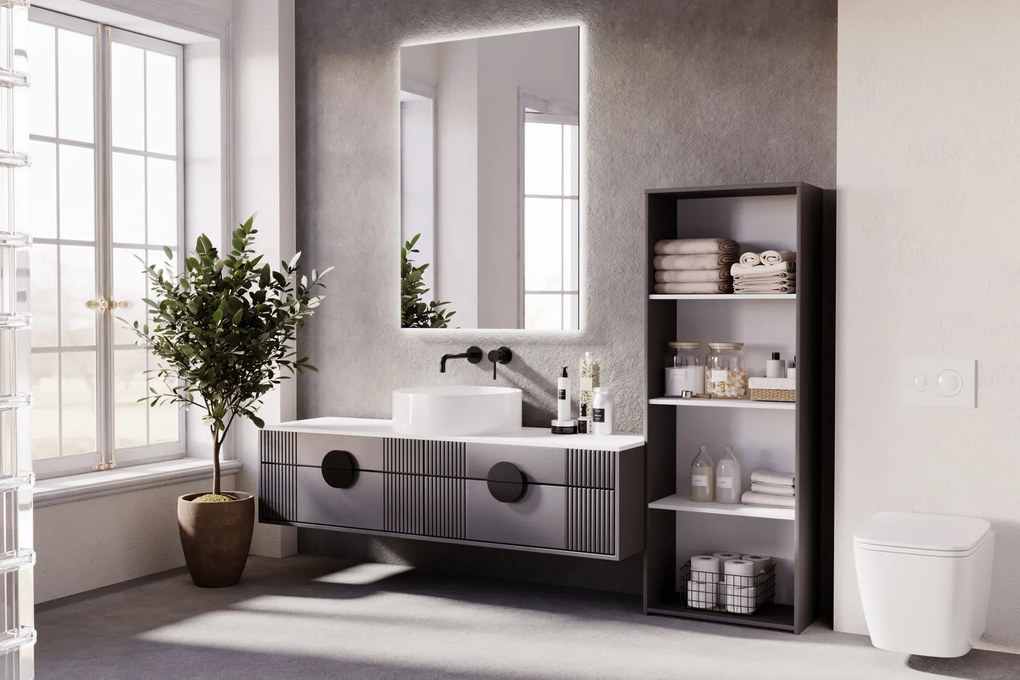 Estante LONI 160x40 cm cinza