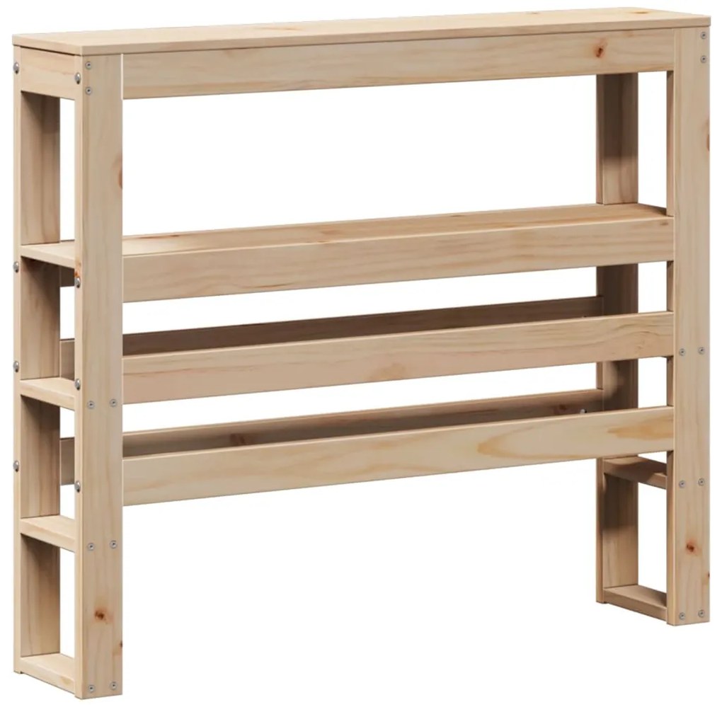 Estrutura de cama com cabeceira 90x190 cm pinho maciço