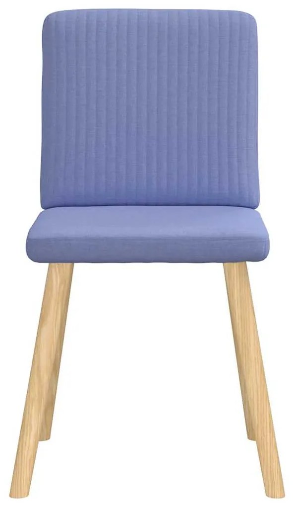 Cadeiras de jantar 4 pcs Jeans Tecido Azul