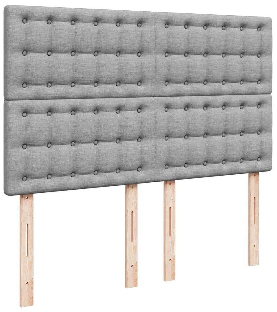 Estrutura de cama otomana com colchão 140x190 cm cinzento claro