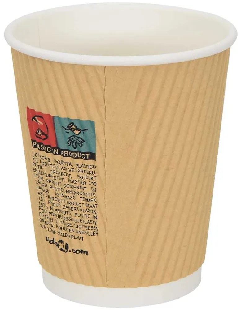 Copos de café de papel 500 pcs 8oz 200ml castanho