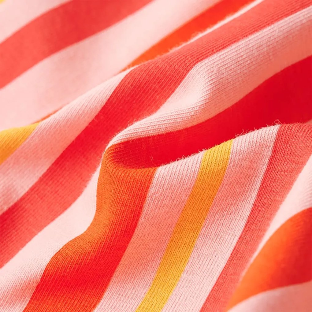 Vestido de criança com cordão rosa e vermelho 104