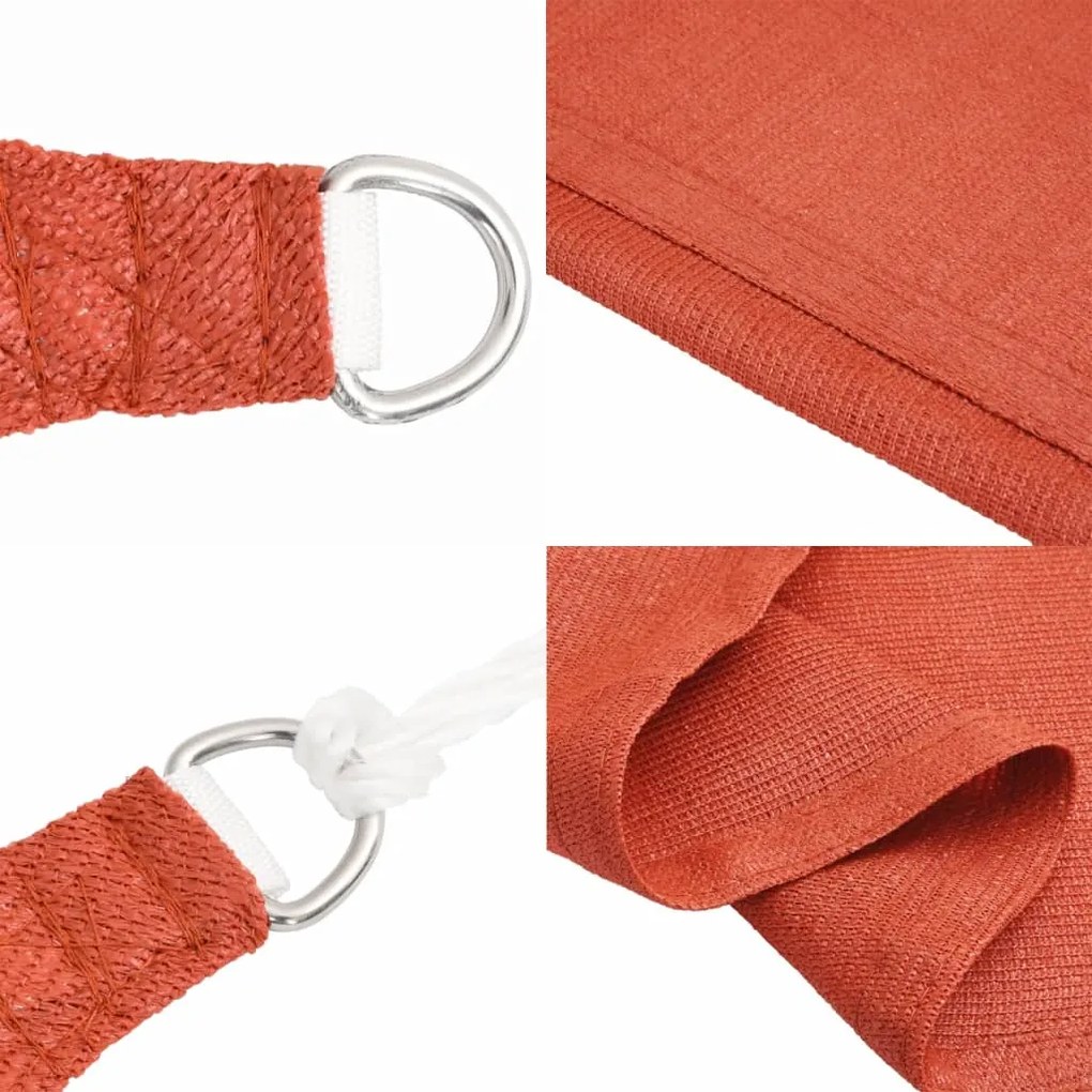 Para-sol estilo vela 160 g/m² 4x7 m PEAD terracota