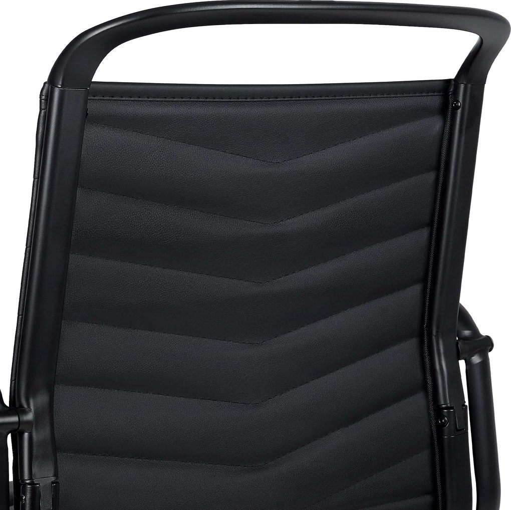 Cadeira de escritório Bakers Couro sintético preto