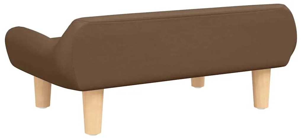 Cama para cães 70x40x24 cm tecido castanho