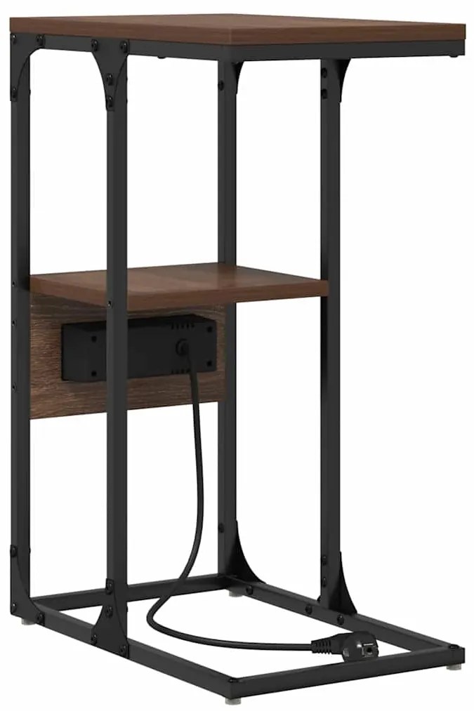 Mesa-de-cabeceira Carvalho castanho 41.5 x 26 x 60.5 cm