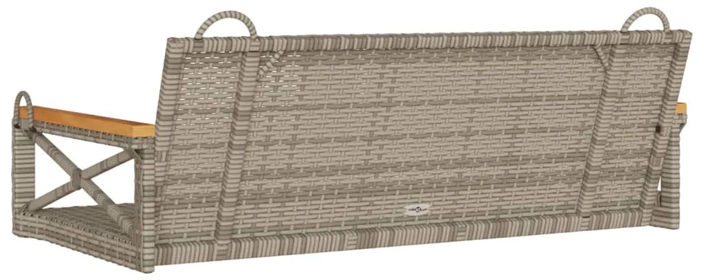 Banco baloiço 109x62x40 cm vime PE cinzento