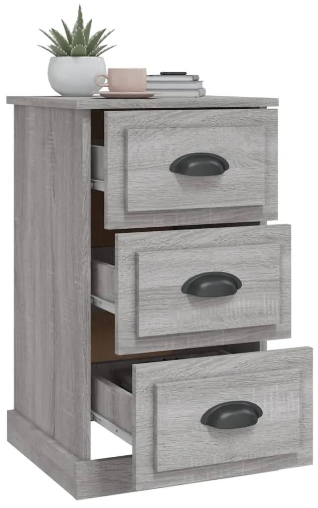 Mesa de cabeceira 39x39x67 cm derivados madeira cinzento sonoma
