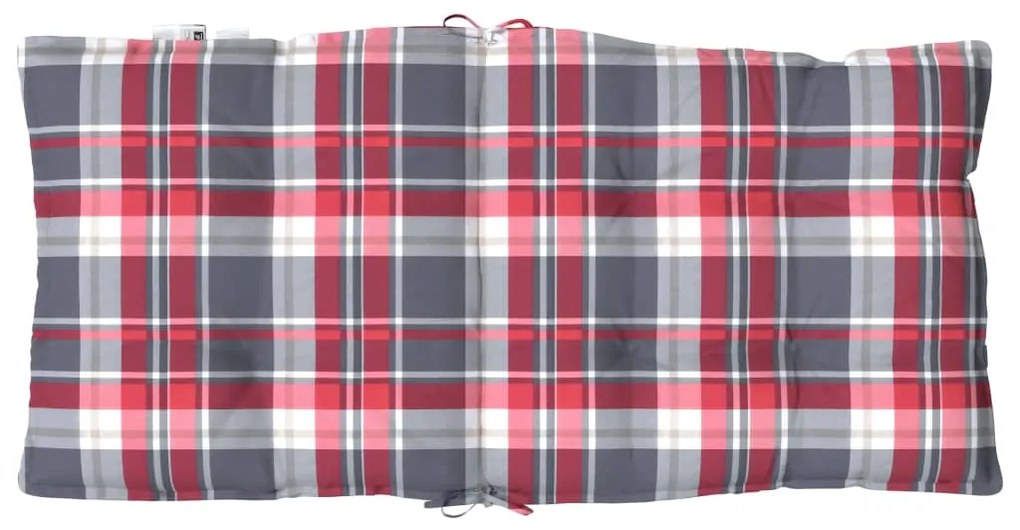 Almofadões cadeira encosto baixo 2 pcs oxford xadrez vermelho