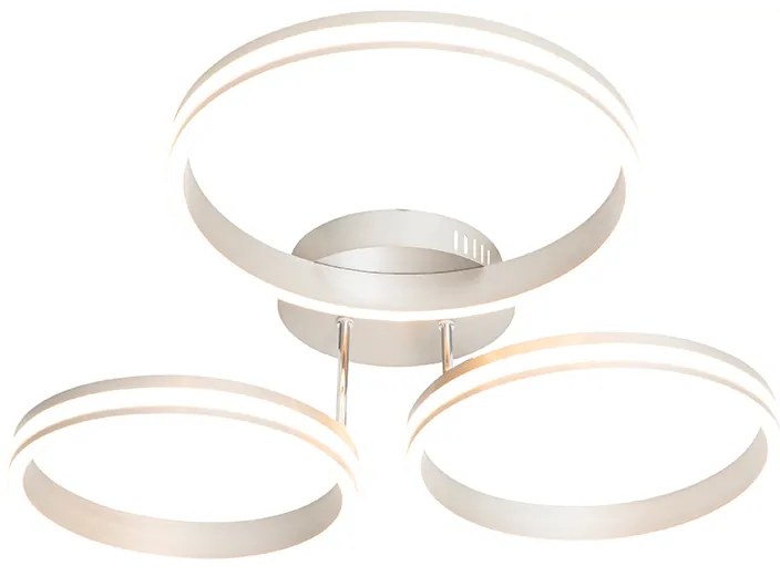 Candeeiro de teto em aço com LED regulável em 3 níveis 3 luzes - Navara Design