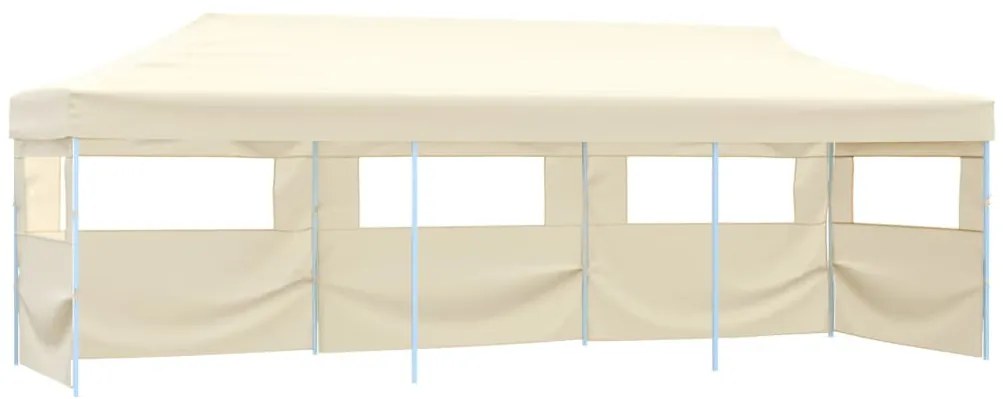 Tenda para festas pop-up dobrável c/ 5 paredes 3x9 m creme