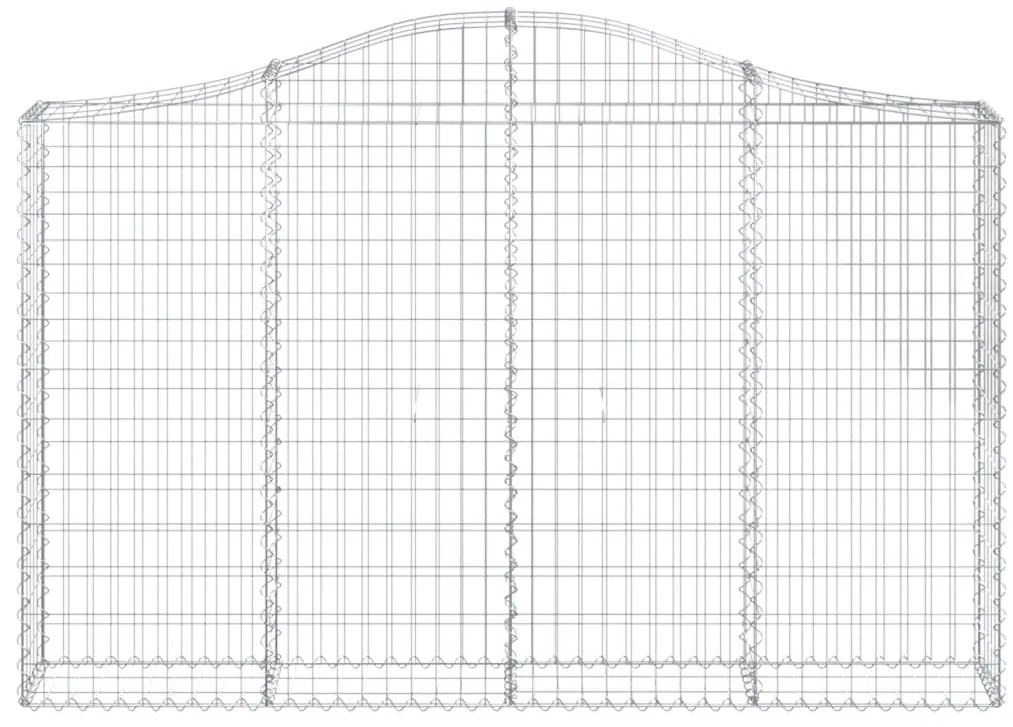Cestos gabião arqueados 7pcs 200x30x120/140cm ferro galvanizado