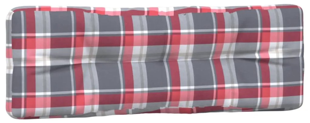 Almofadões para móveis de paletes 5 pcs tecido xadrez vermelho