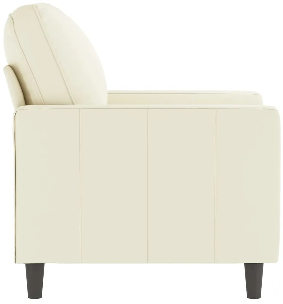Poltrona 60 cm veludo cor creme