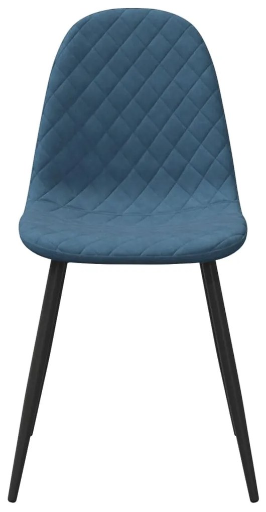 Cadeiras de jantar 2 pcs veludo azul