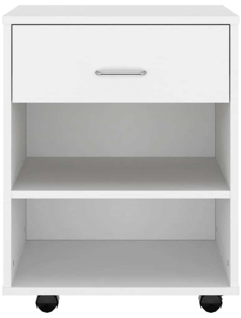 Móvel com rodas 46x36x59 cm derivados de madeira branco
