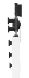Porta Deslizante da vidaXL com Conjunto de Ferragens Brancas 93x202 cm