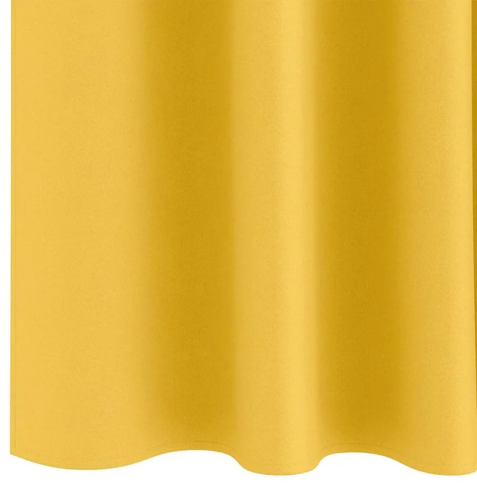 Cortinas 2 pcs amarelo mostarda 225 x 140 cm Poliéster