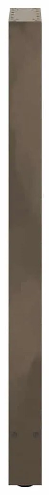 Pés de mesa de bar em aço natural, 2 peças, 40x (110-111) cm, aço