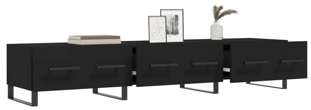 Móvel de TV 80x36x50 cm derivados de madeira preto