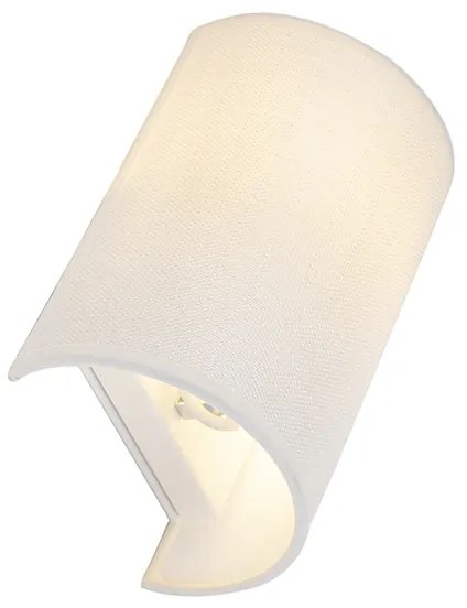 LED Candeeiro de parede inteligente branco com Wi-Fi A60 - Simple Drum Jute Moderno