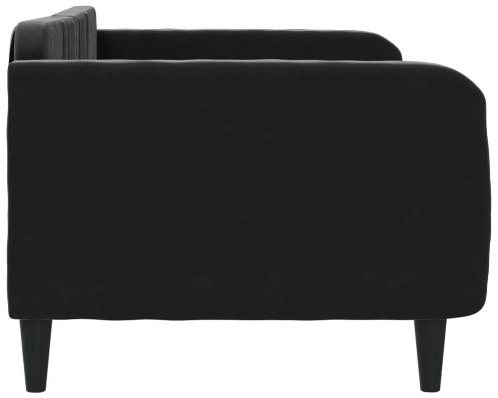 Sofá-cama 90x190 cm veludo preto