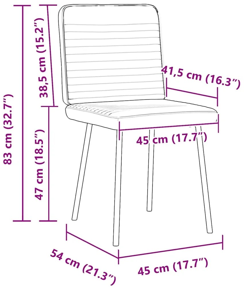 Cadeiras de jantar 2 pcs veludo vermelho tinto