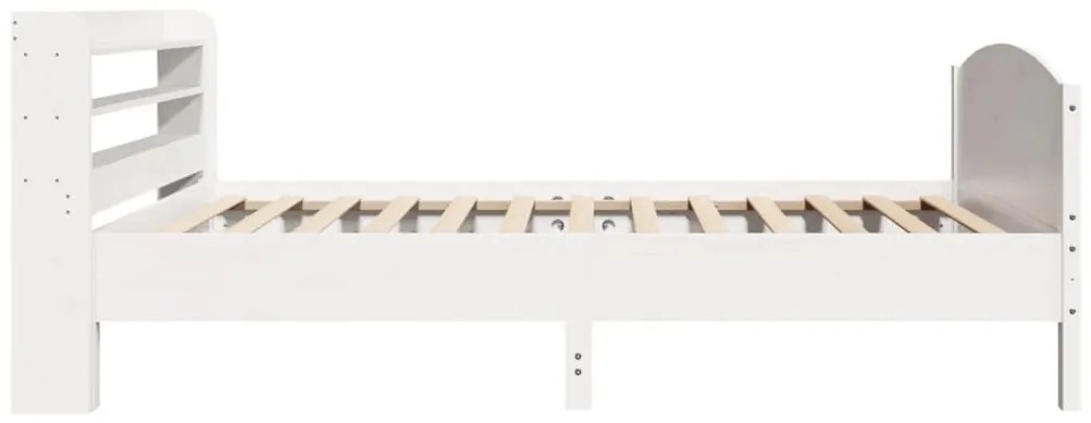 Cama sem colchão 100x200 cm madeira de pinho maciça branco
