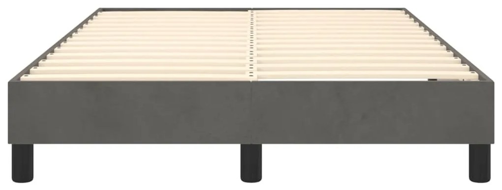 Estrutura de cama sem colchão 120x200 cm veludo cinzento-escuro