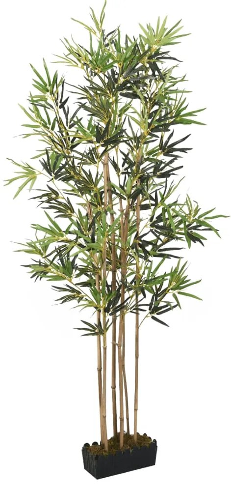 vidaXL Árvore de bambu artificial 1104 folhas 180 cm verde