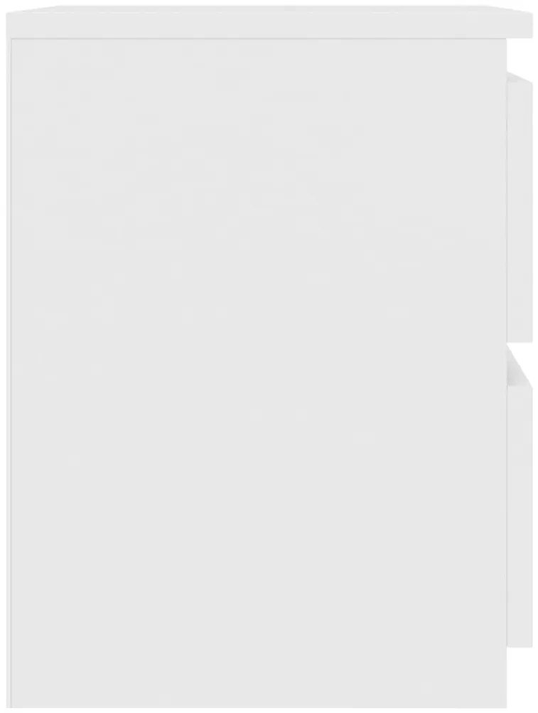 Mesas de cabeceira 2 pcs 30x30x40 cm contraplacado branco