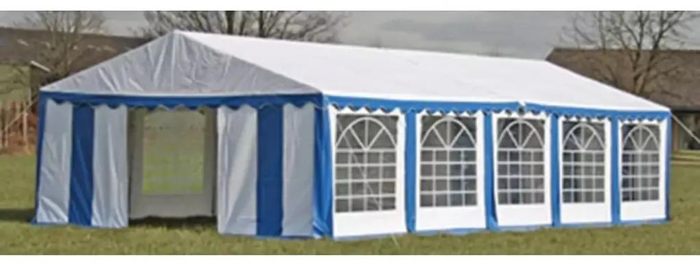 40158 vidaXL Tenda para festa com painéis laterais, 10 x 5 m Azul e Branco