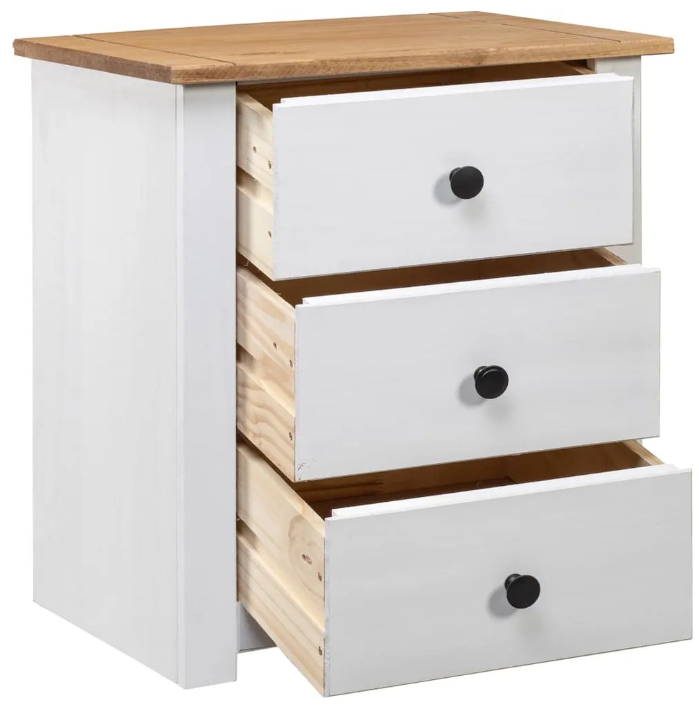 Mesa de cabeceira 46x40x57 cm madeira de pinho panama branco