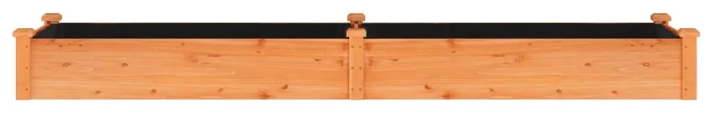 Canteiro elevado c/ forro 240x60x25 cm abeto maciço castanho