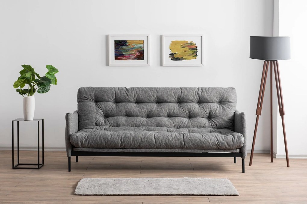 Sofá-cama de 3 Lugares Renge – Cinzento Claro – 200x92x82 cm