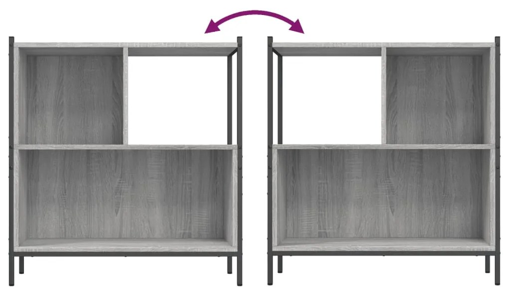 Estante 72x28x77,5 cm derivados de madeira cinzento sonoma