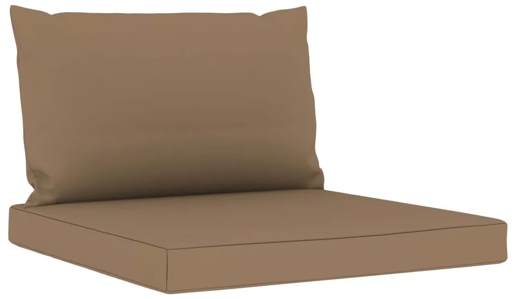 vidaXL Almofadões para sofás de paletes 2 pcs tecido cinza-acastanhado