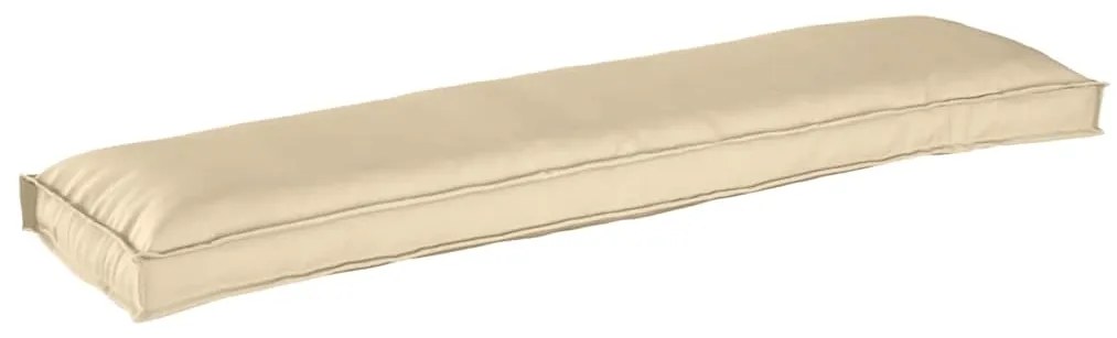 vidaXL Almofada pra Palete de Banco Bege 150 x 40 x 8 cm, Tecido Oxford