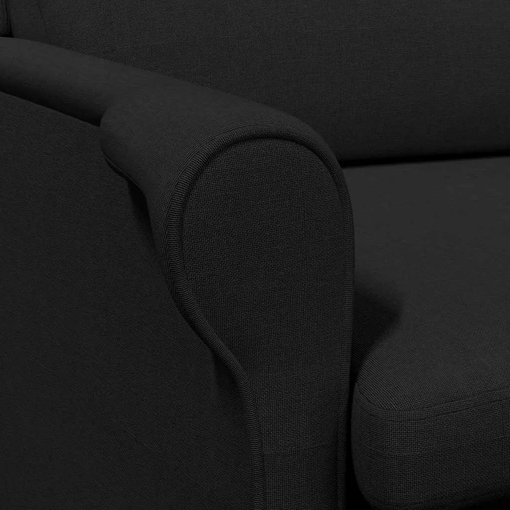 Poltrona Preta 52 cm em Tecido