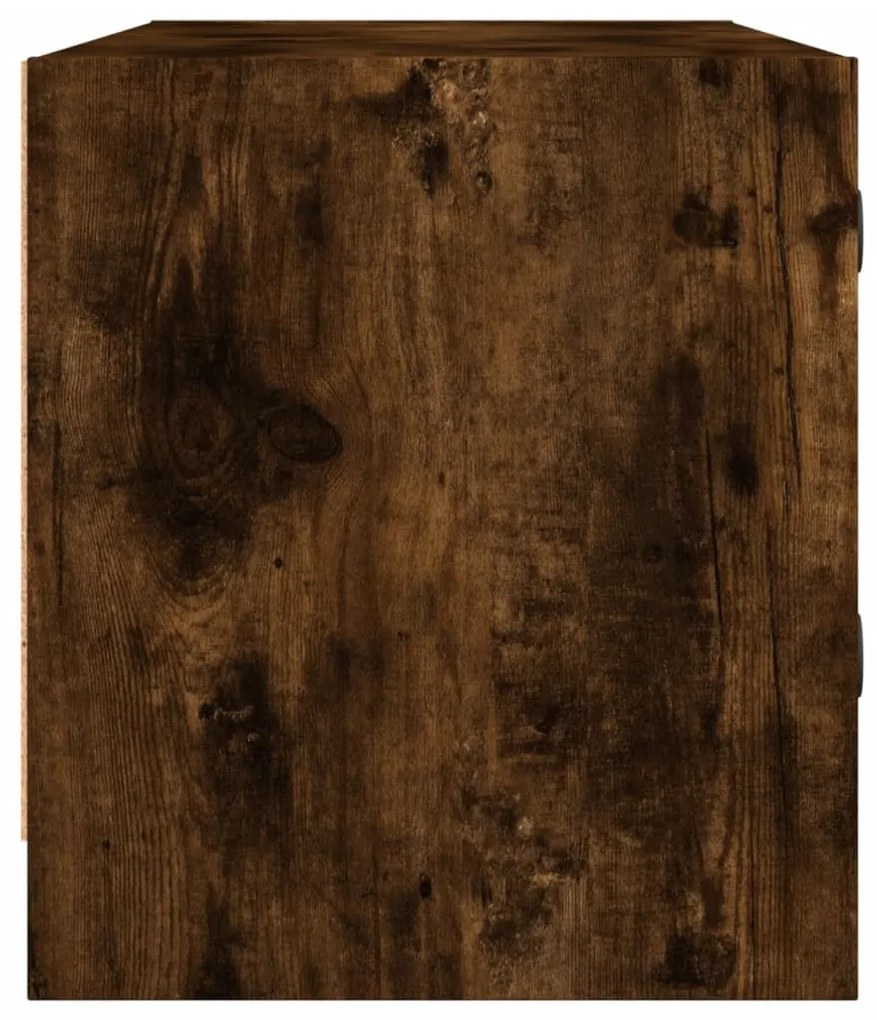 Móvel de TV c/ portas de vidro 102x37x42 cm carvalho fumado
