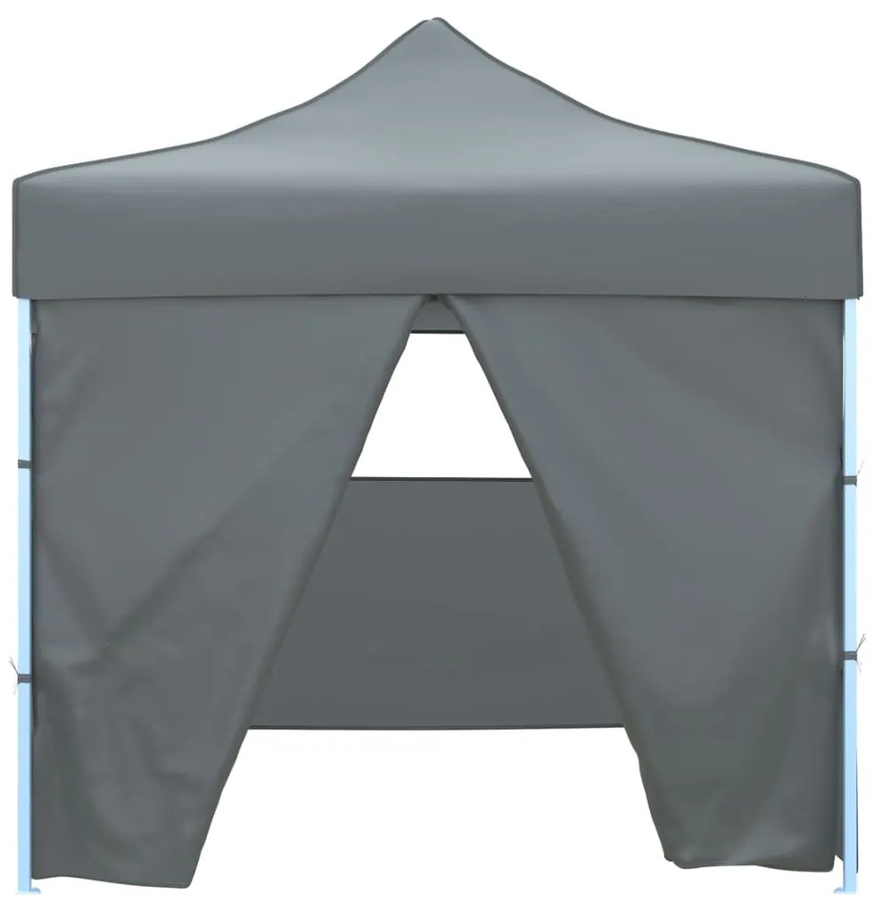 Tenda festas pop-up dobrável 4 paredes laterais 3x3 m antracite