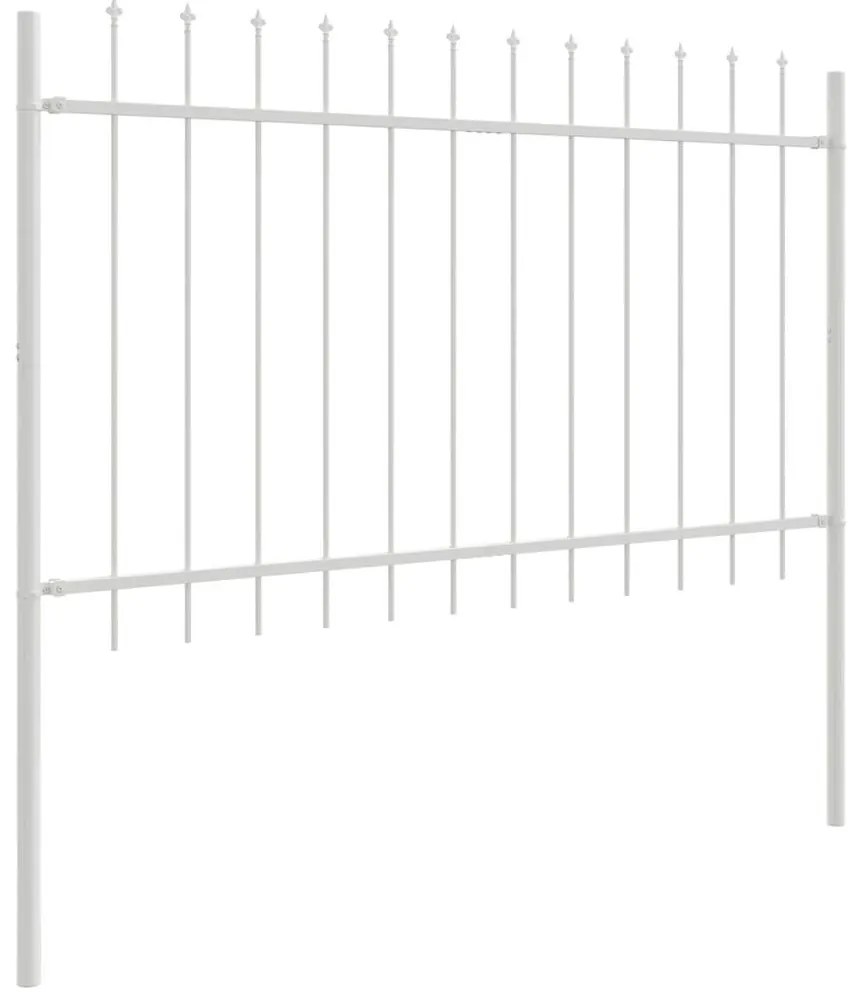 Cerca para Jardim Branco 5.1 x 1 m Aço revestido a pó