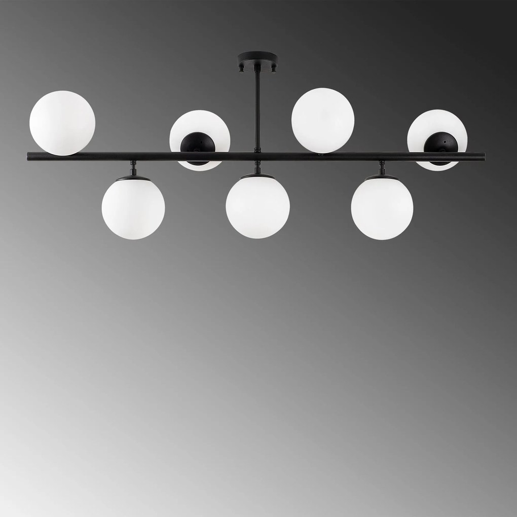 Candeeiro Chandelier Fazli – Preto – 113 x 40 x 46 cm